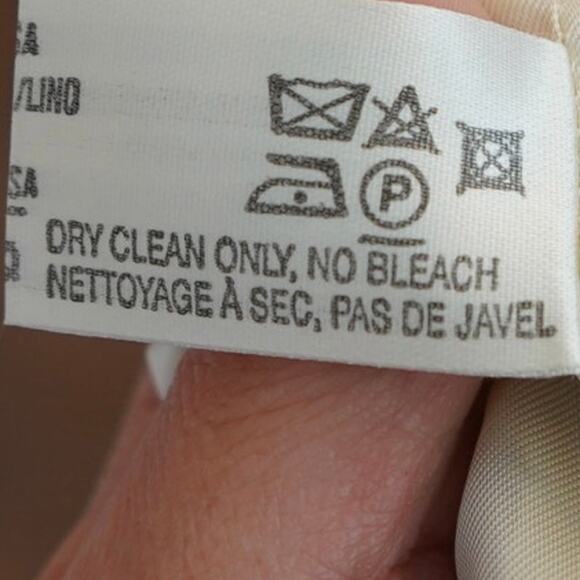 Louis Feraud Printed Collarless Button Sleeve Linen Blend Blazer‎ Womens Size 12 - Picture 6 of 6